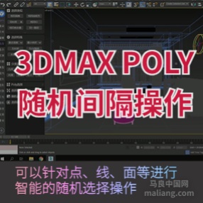 3DMAX POLY随机间隔操作脚本插件