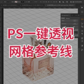 PS一键生成透视网格参考线perspective透视插件