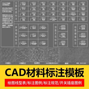 CAD制图标准及材料标注模板（含动态块）