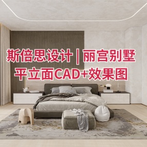 斯倍思设计 | 丽宫别墅 | 平立面CAD+效果图