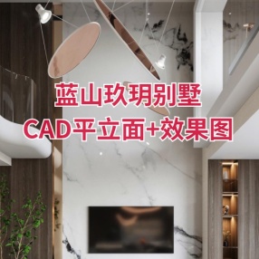 龙瑞装饰设计 | 蓝山玖玥别墅 | CAD平立面+效果图