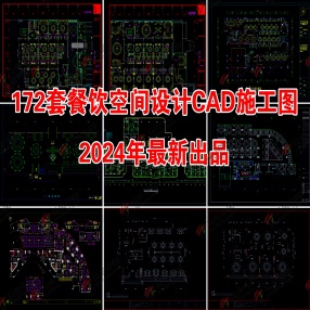 172套2024年最新餐饮空间设计CAD施工图