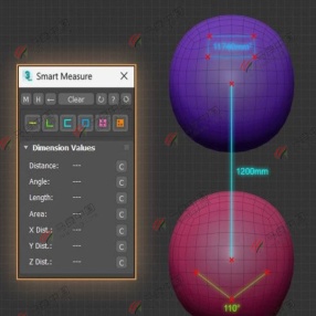 距离长度角度测量3DMAX插件 Smart Measure 1.26  （支持2016-2025版本） 